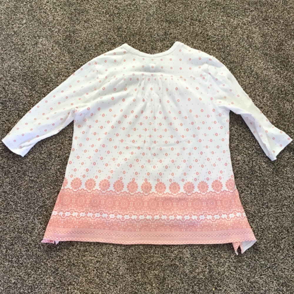 Women’s Blue Mountain 3/4 Sleeve Top Sz 1X - Picture 7 of 7
